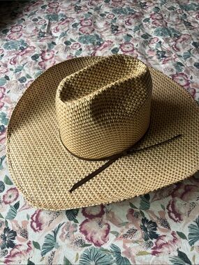Kid size straw Rodeo King Cowboy Hat.